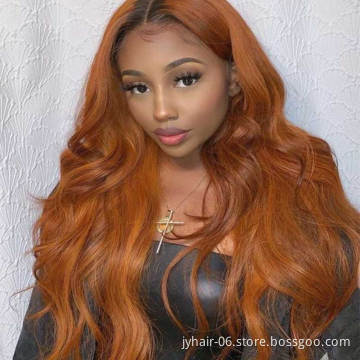 Eli Burgundy 99J Blonde Ginger Orange Curly Wigs , Lace Front Human Hair Wigs For Black Women, HD Lace Highlight  Lace Front wig